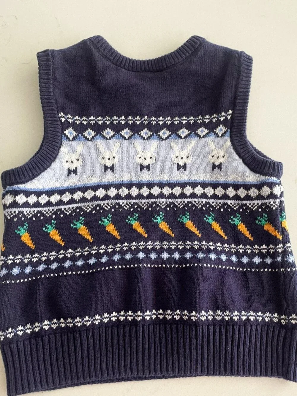Boys Intarsia Bunny Sweater Vest